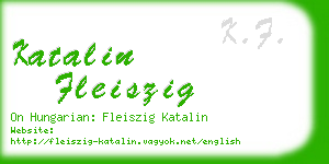 katalin fleiszig business card